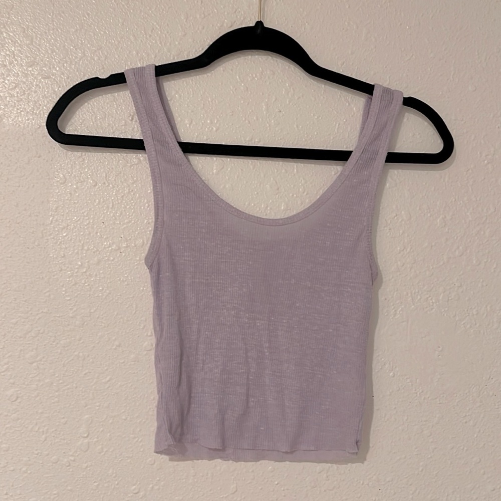 Purple Cropped Tank Top